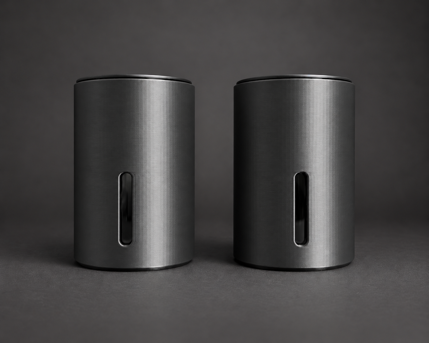 Two medium self-watering cups in Black